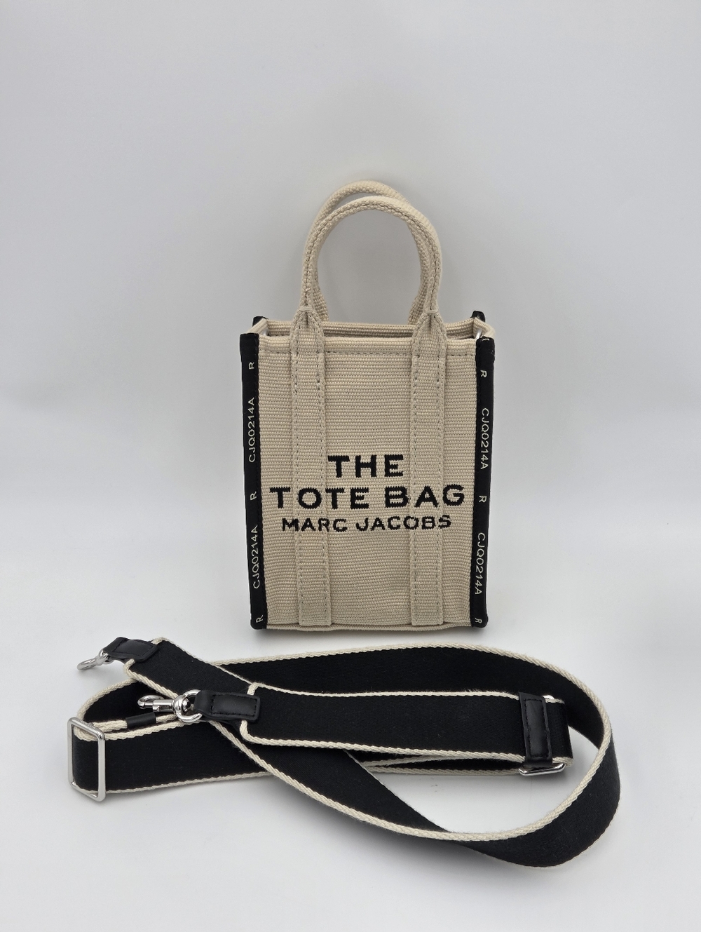 Marc Jacobs The Jacquard Mini Tote Bag In Beige